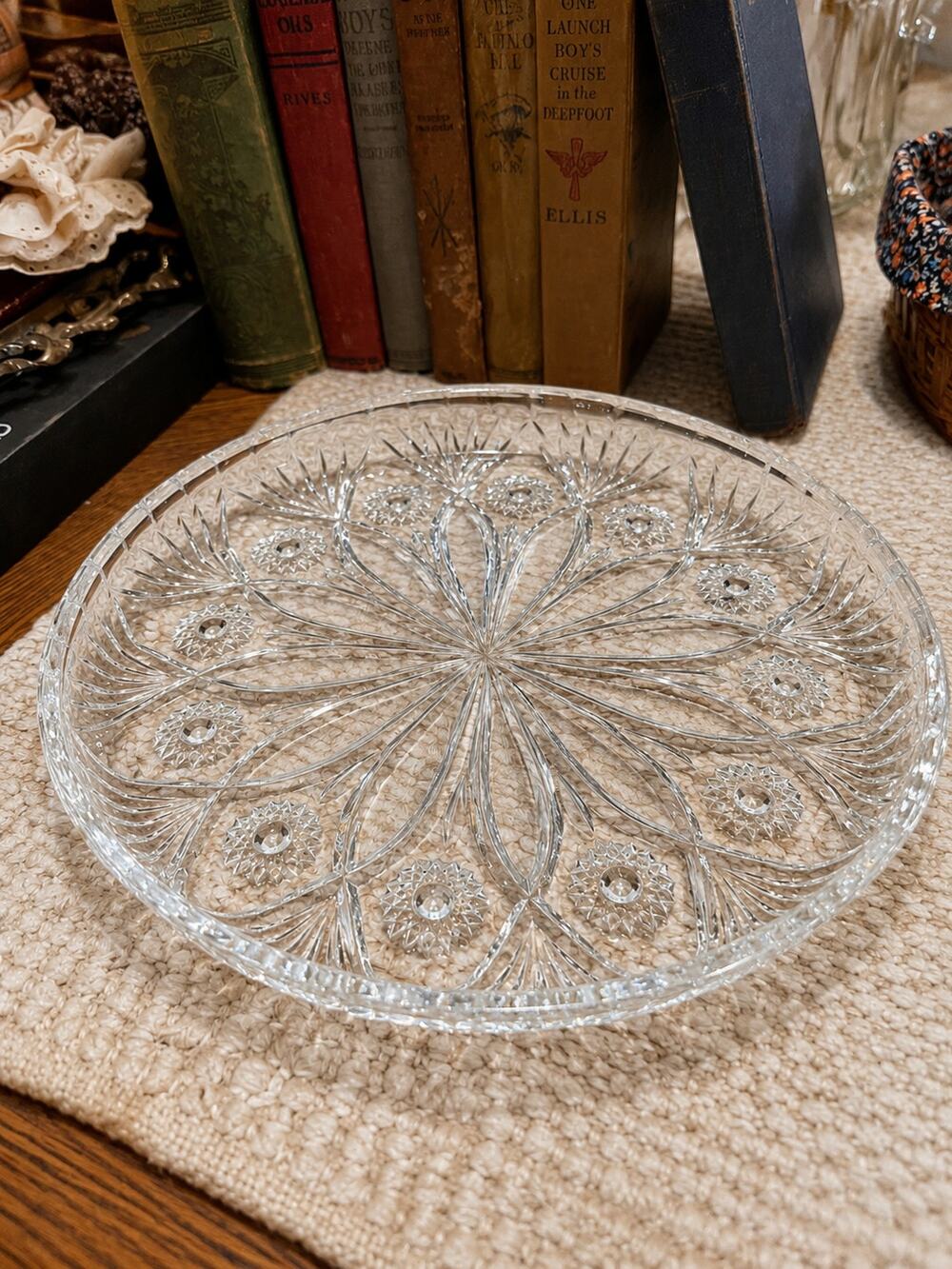 Irena Crystal Platter - 11 1/2"
